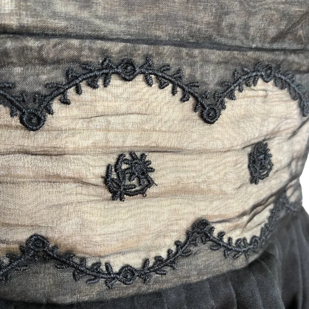 RED Valentino Silk Strapless Dress Black Sz 40, US 2 - Picture 4 of 16